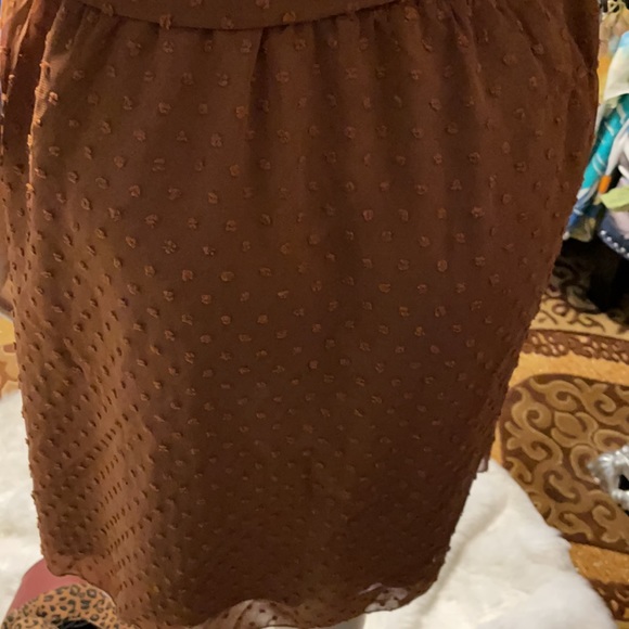 BROWN RUFFLE DRESS - Picture 4 of 5